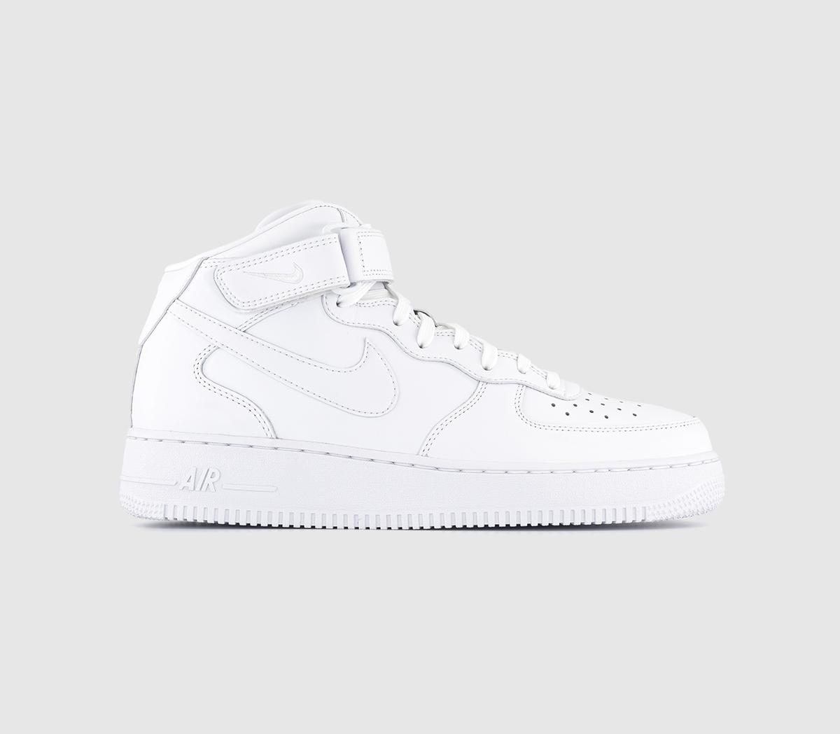 NikeAir Force 1 Mid 07 TrainersWhite White Wolf Grey