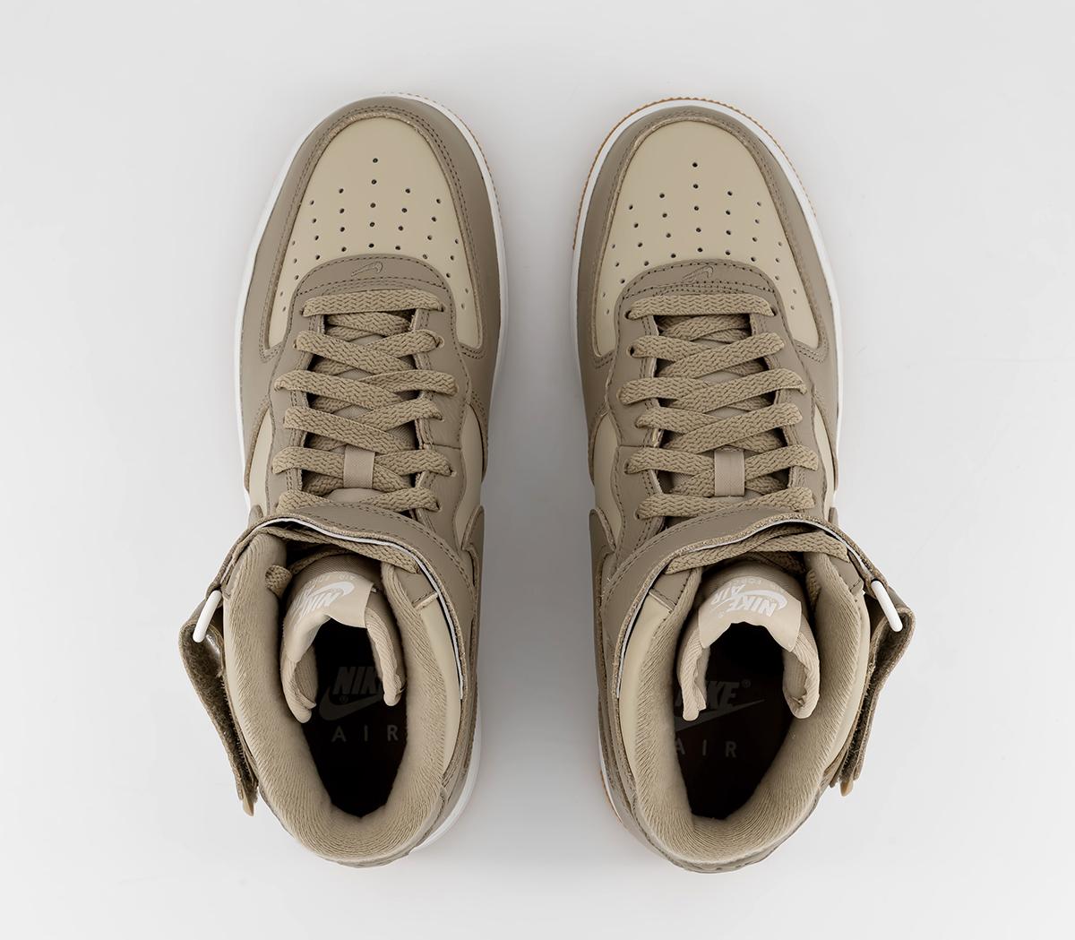 NikeAir Force 1 Mid 07 TrainersLimestone Rattan Summit White Gum Yellow