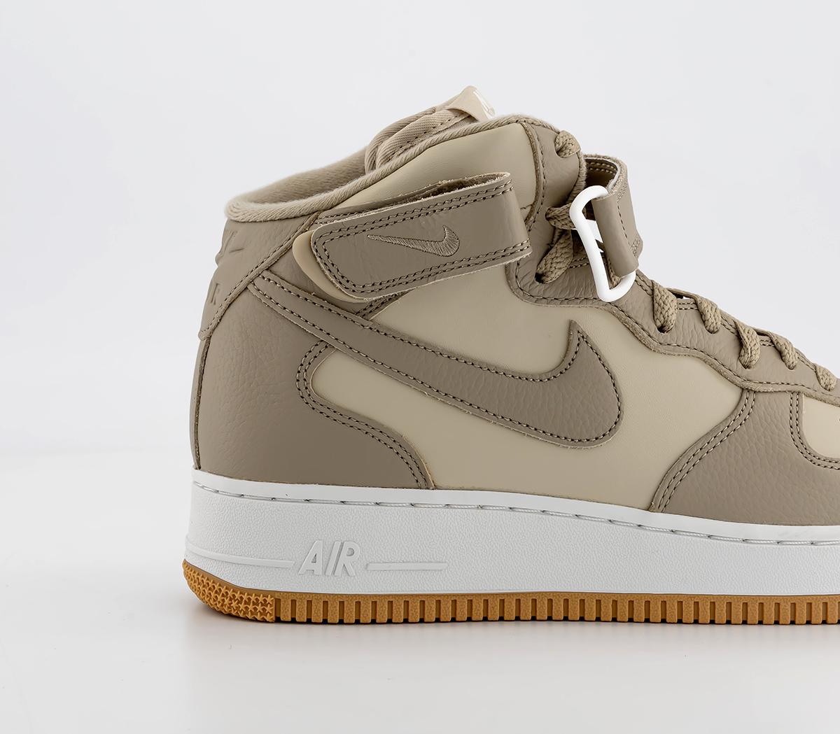 NikeAir Force 1 Mid 07 TrainersLimestone Rattan Summit White Gum Yellow