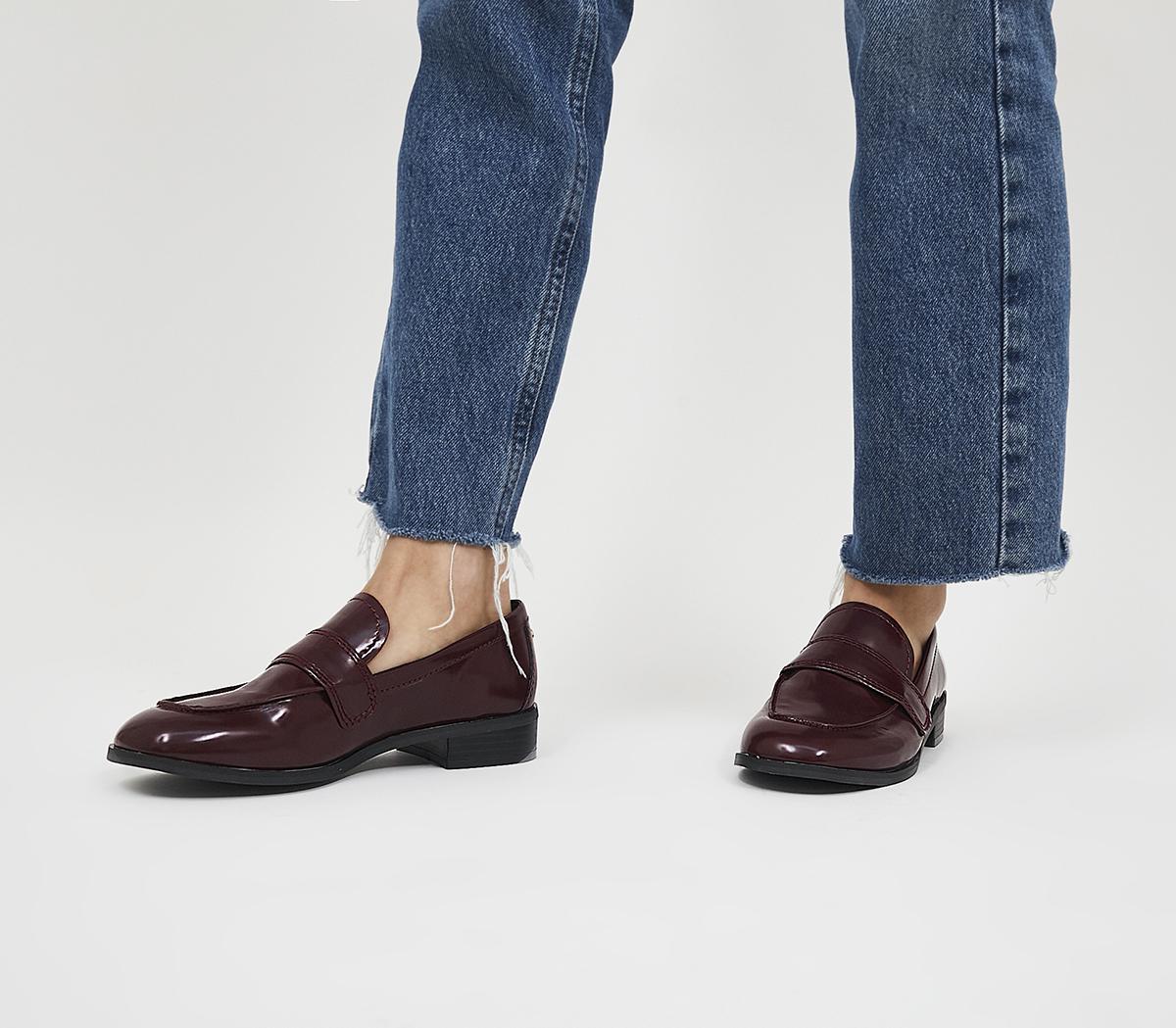 Burgundy loafers ladies hot sale uk