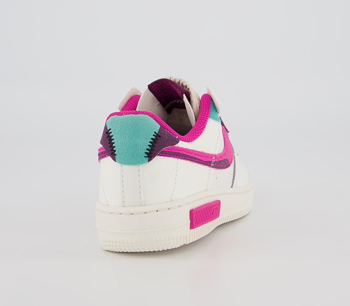 Nike Air Force 1 Fontanka Ps Trainers Nike Air Force 1 Fontanka Ps Trainers Sail Pink Prime Washed Teal Sangria