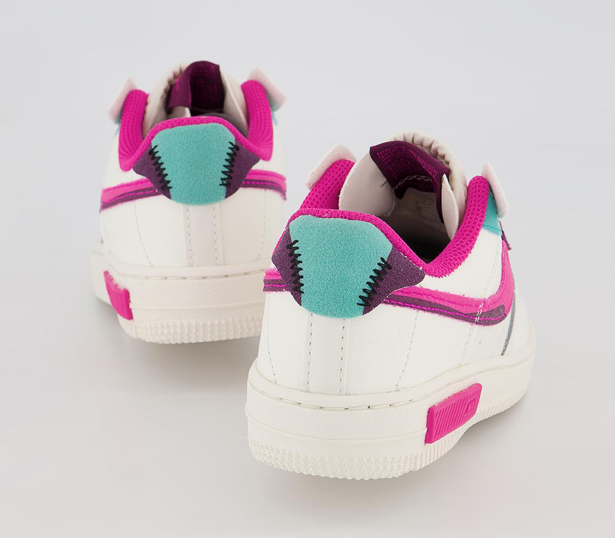 Nike Air Force 1 Fontanka Ps Trainers Nike Air Force 1 Fontanka Ps Trainers Sail Pink Prime Washed Teal Sangria