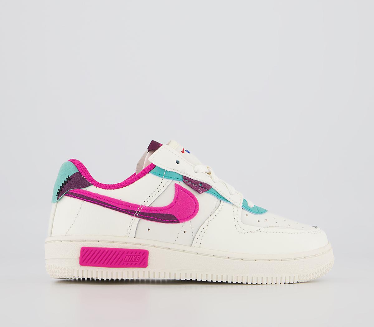NikeAir Force 1 Fontanka Ps TrainersSail Pink Prime Washed Teal Sangria