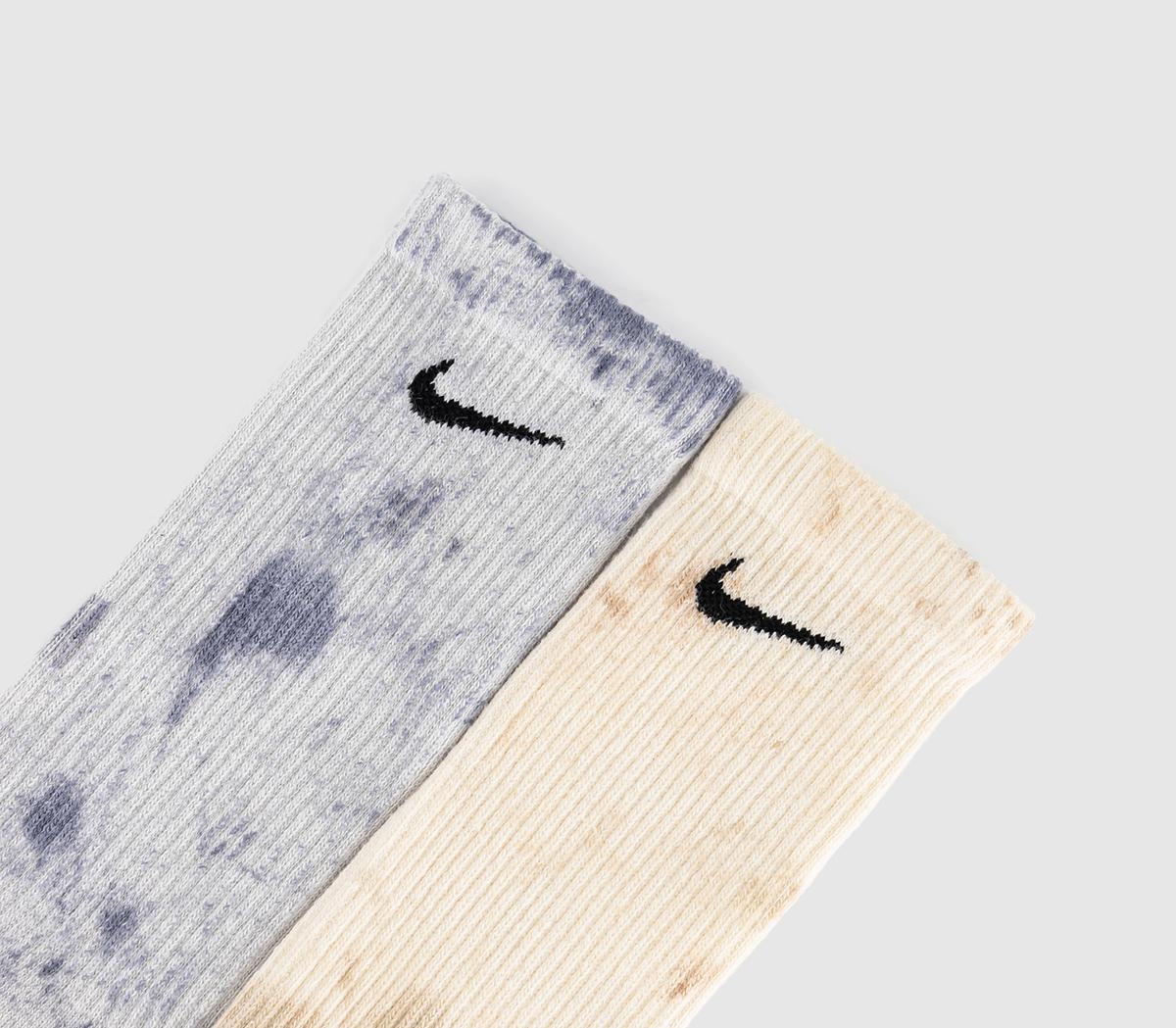 NikeCrew Socks 2 Pairs NikeCrew Socks 2 PairsTiedye Black Brown