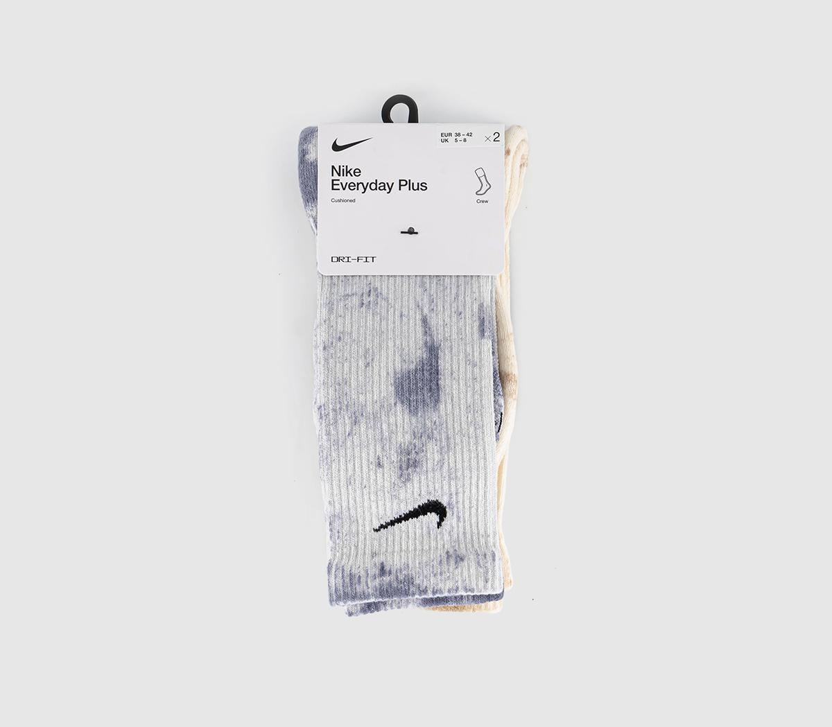 NikeCrew Socks 2 Pairs NikeCrew Socks 2 PairsTiedye Black Brown