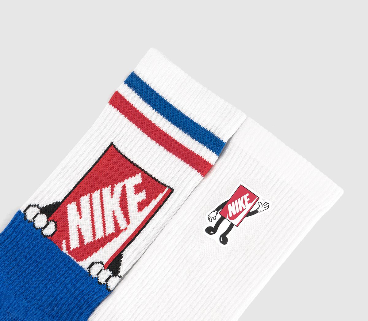 Nike Crew Socks 2 Pairs White Logo - Accessories