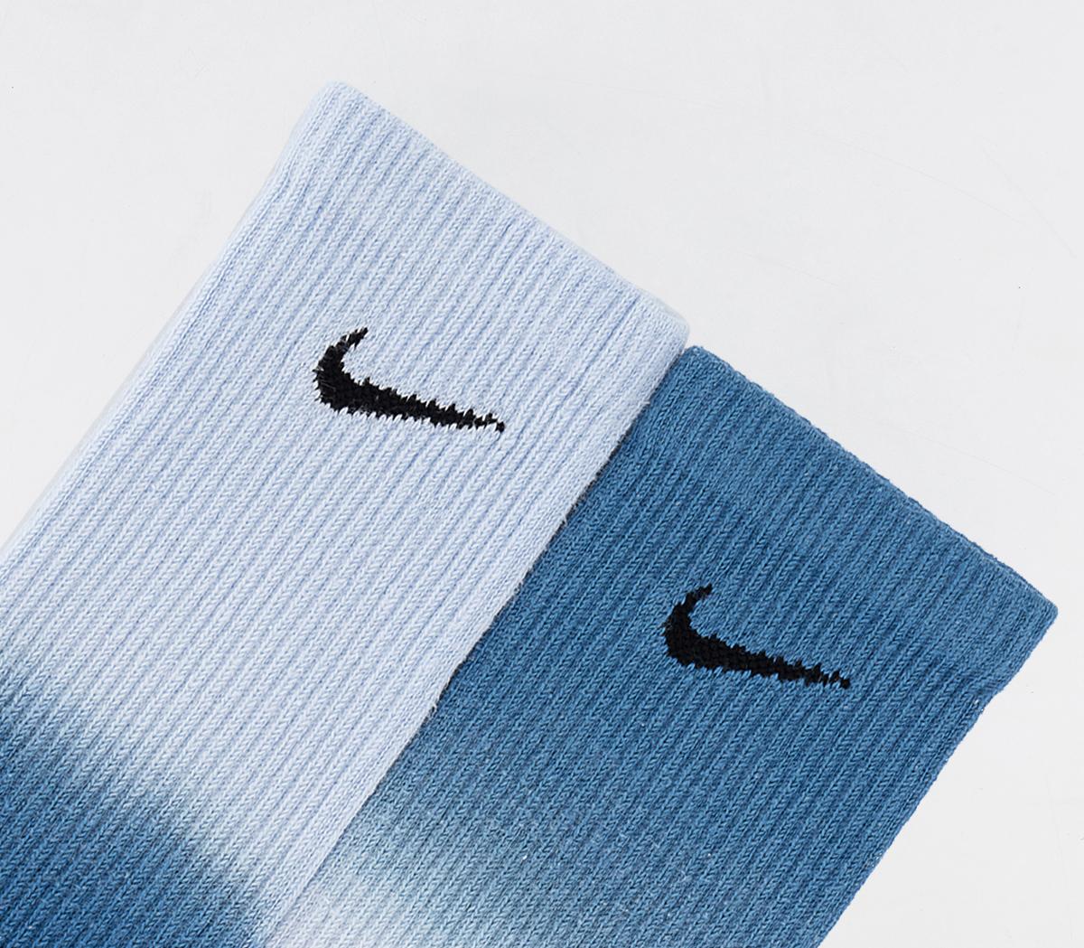 Nike Crew Socks 2 Pairs Multi Colour Blue - Accessories