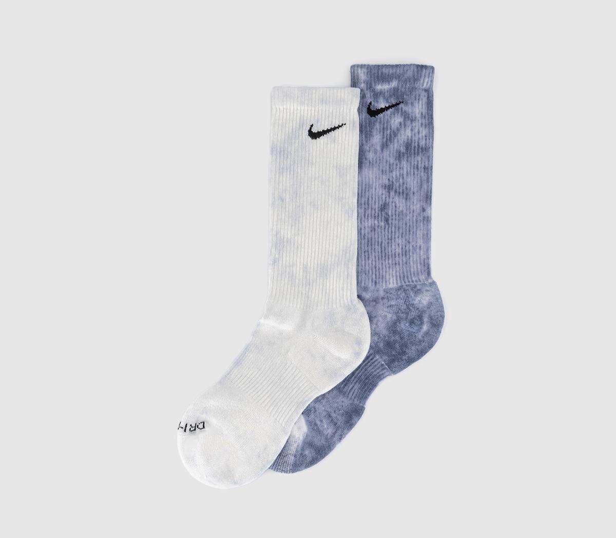 NikeCrew Socks 2 PairsTiedye Blue Multi