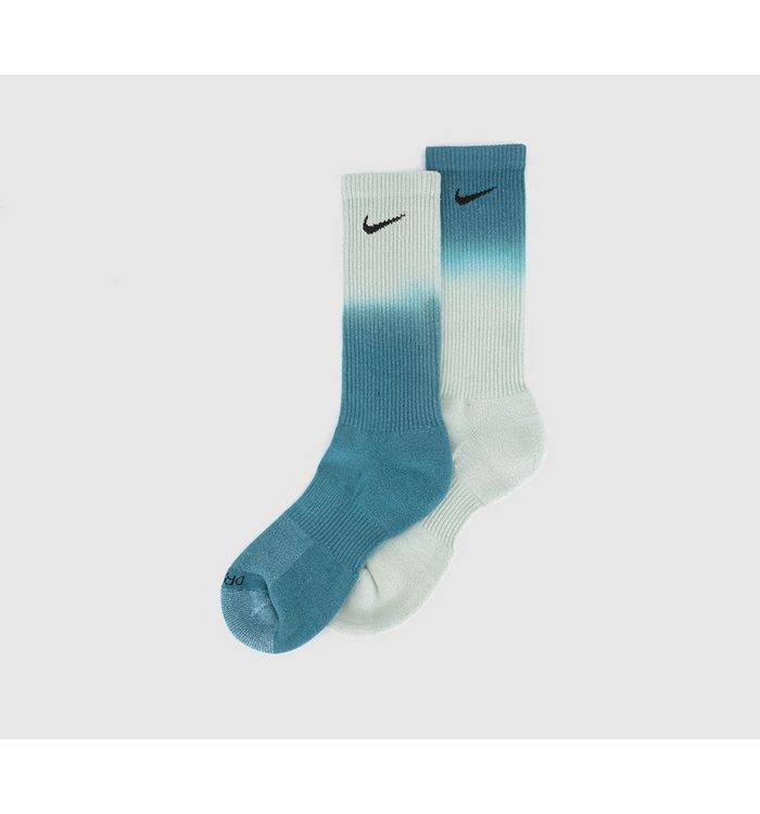Nike Crew Socks 2 Pairs Blue Tie Dye