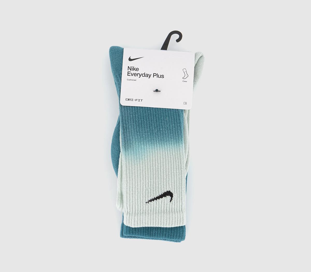 Nike Crew Socks 2 Pairs Blue Tie Dye - Socks