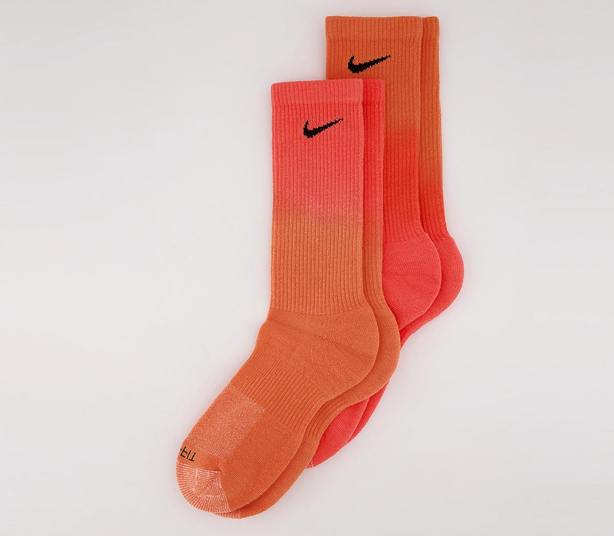 NikeCrew Socks 2 PairsMulti Colour Orange