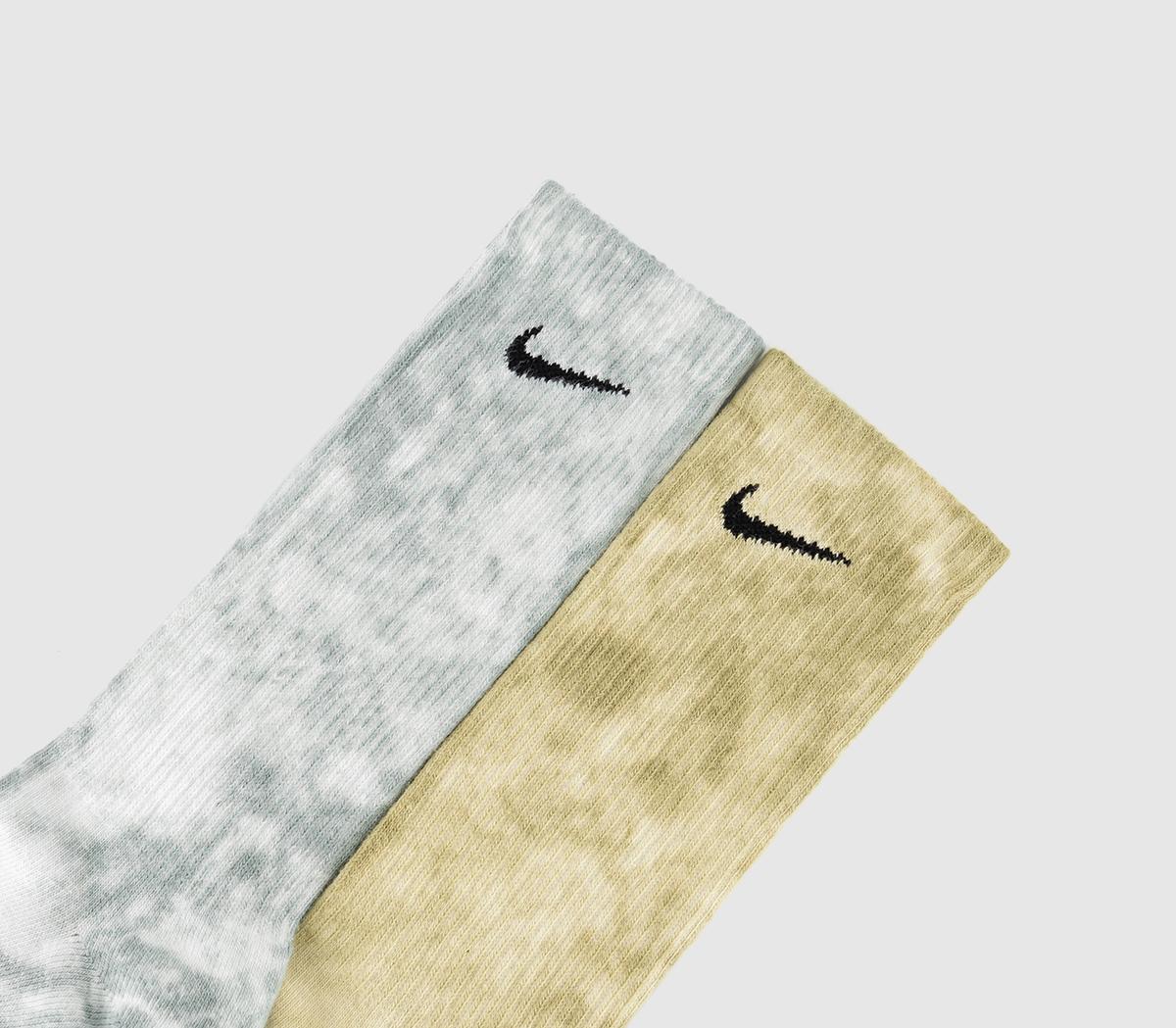 NikeCrew Socks 2 Pair NikeCrew Socks 2 PairTiedye Green Multi