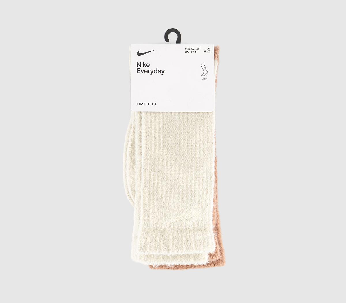 NikeCrew Socks 2 PairsPearl Pink