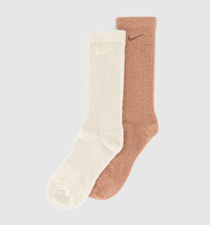 Nike Crew Socks 2 Pairs Pearl Pink