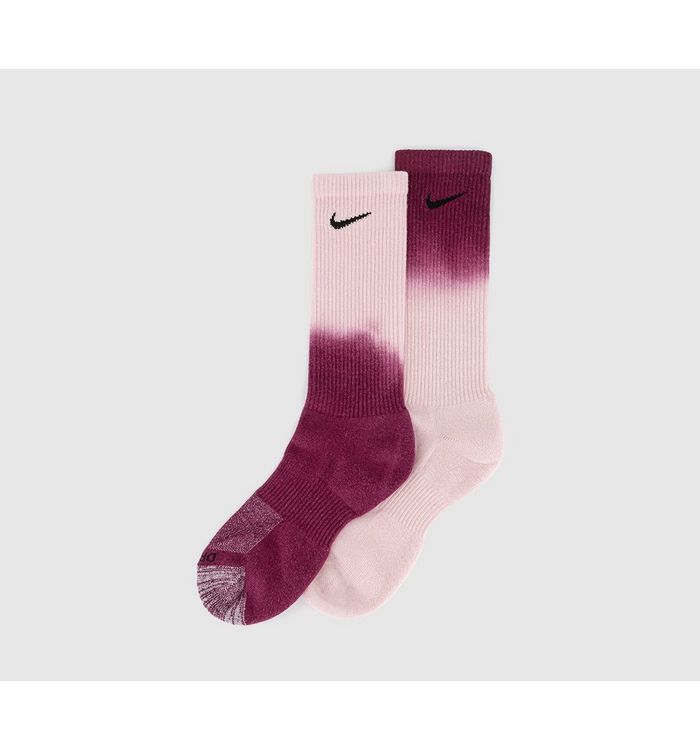 Nike Crew Socks 2 Pairs Pink Tie Dye