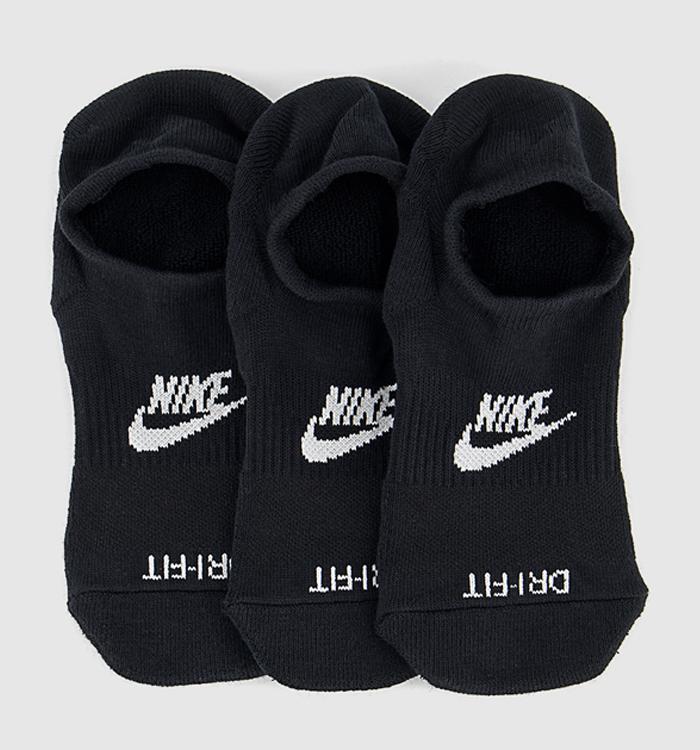 Nike Nike Footie Socks Black White