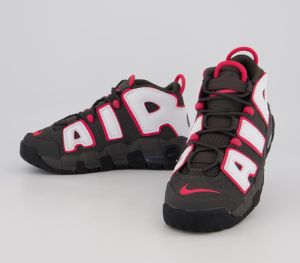 Nike Air More Umtempo Gs Trainers Nike Air More Umtempo Gs Trainers Medium Ash White Black Green Red