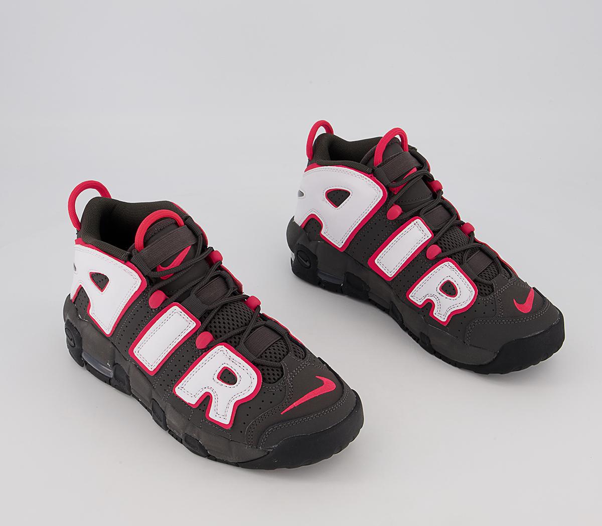 Nike Air More Umtempo Gs Trainers Nike Air More Umtempo Gs Trainers Medium Ash White Black Green Red