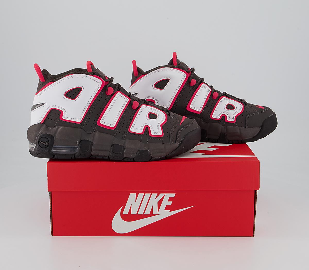Nike Air More Umtempo Gs Trainers Nike Air More Umtempo Gs Trainers Medium Ash White Black Green Red