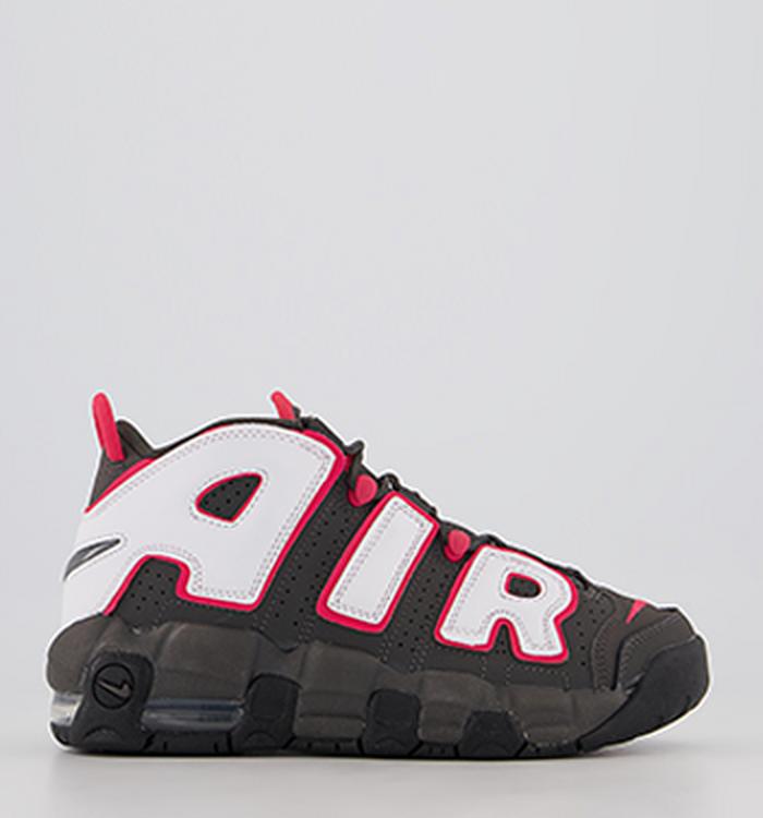 Nike Air More Umtempo Gs Trainers Medium Ash White Black Green Red