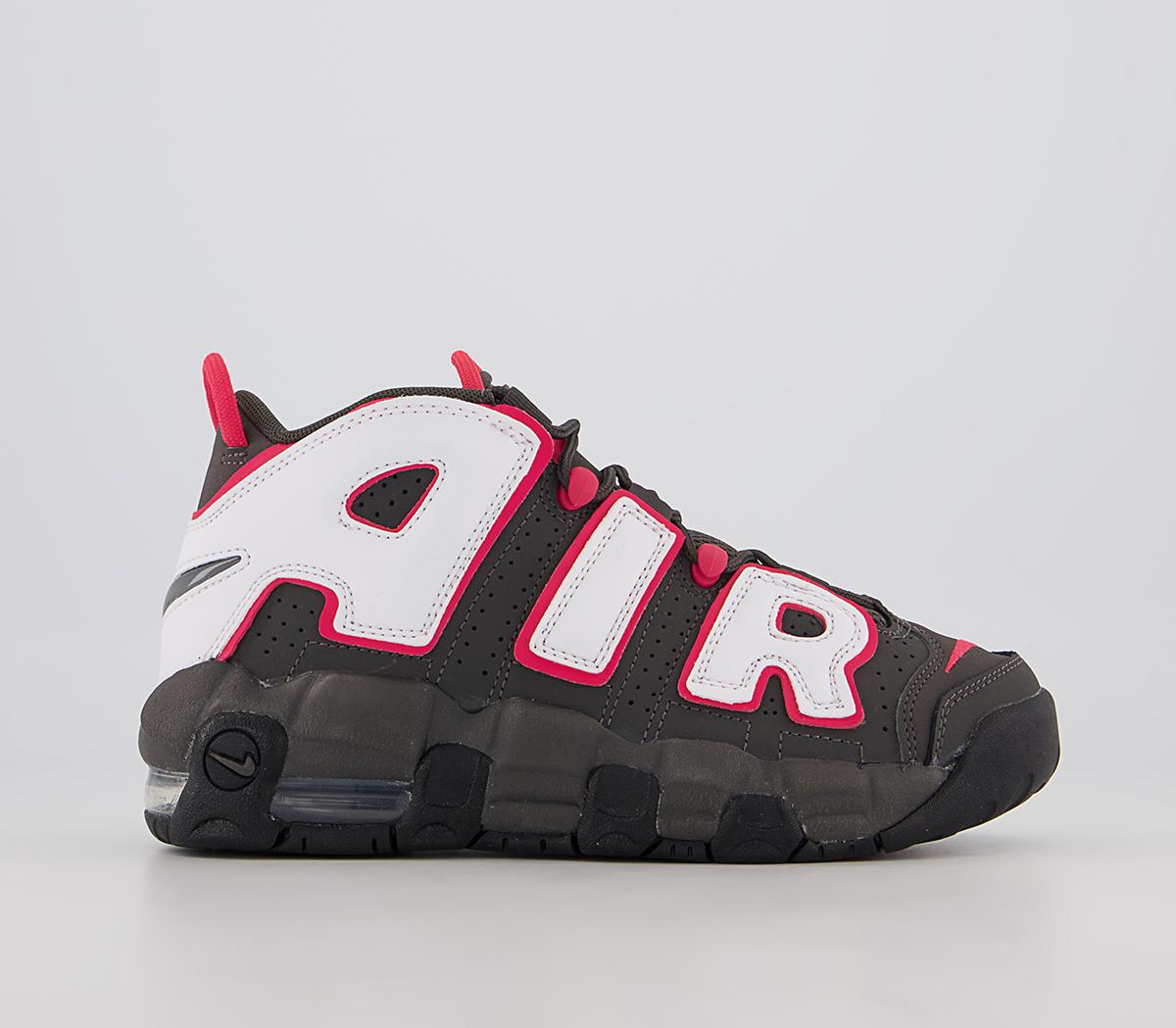 Nike Air More Umtempo Gs Trainers Medium Ash White Black Green Red