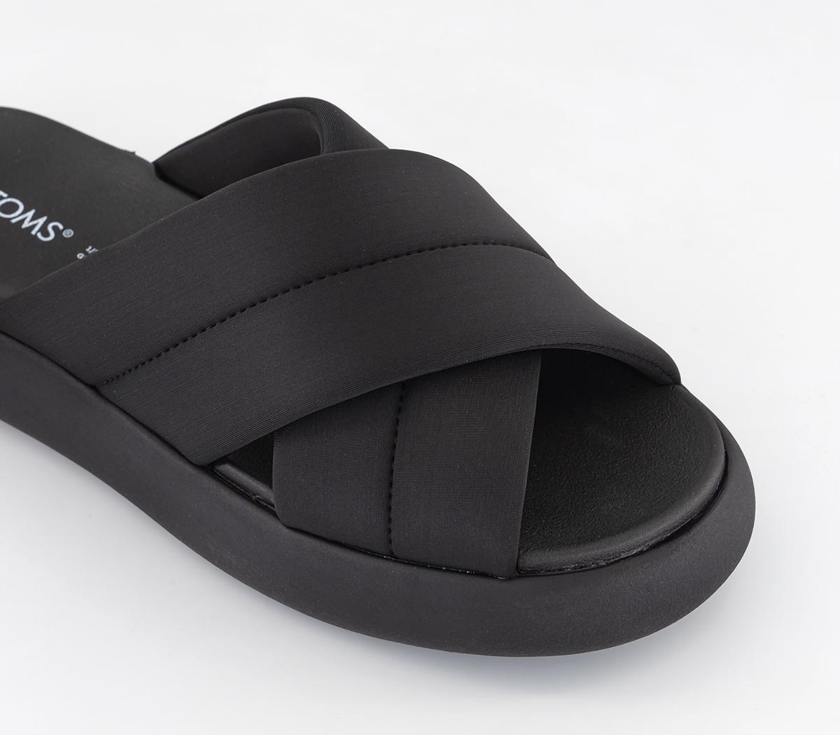 TOMSMallow Crossover SlidesBlack Repreve Jersey