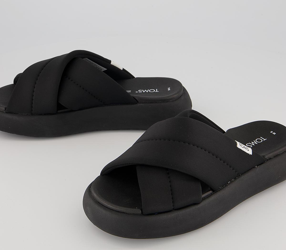 TOMSMallow Crossover SlidesBlack Repreve Jersey