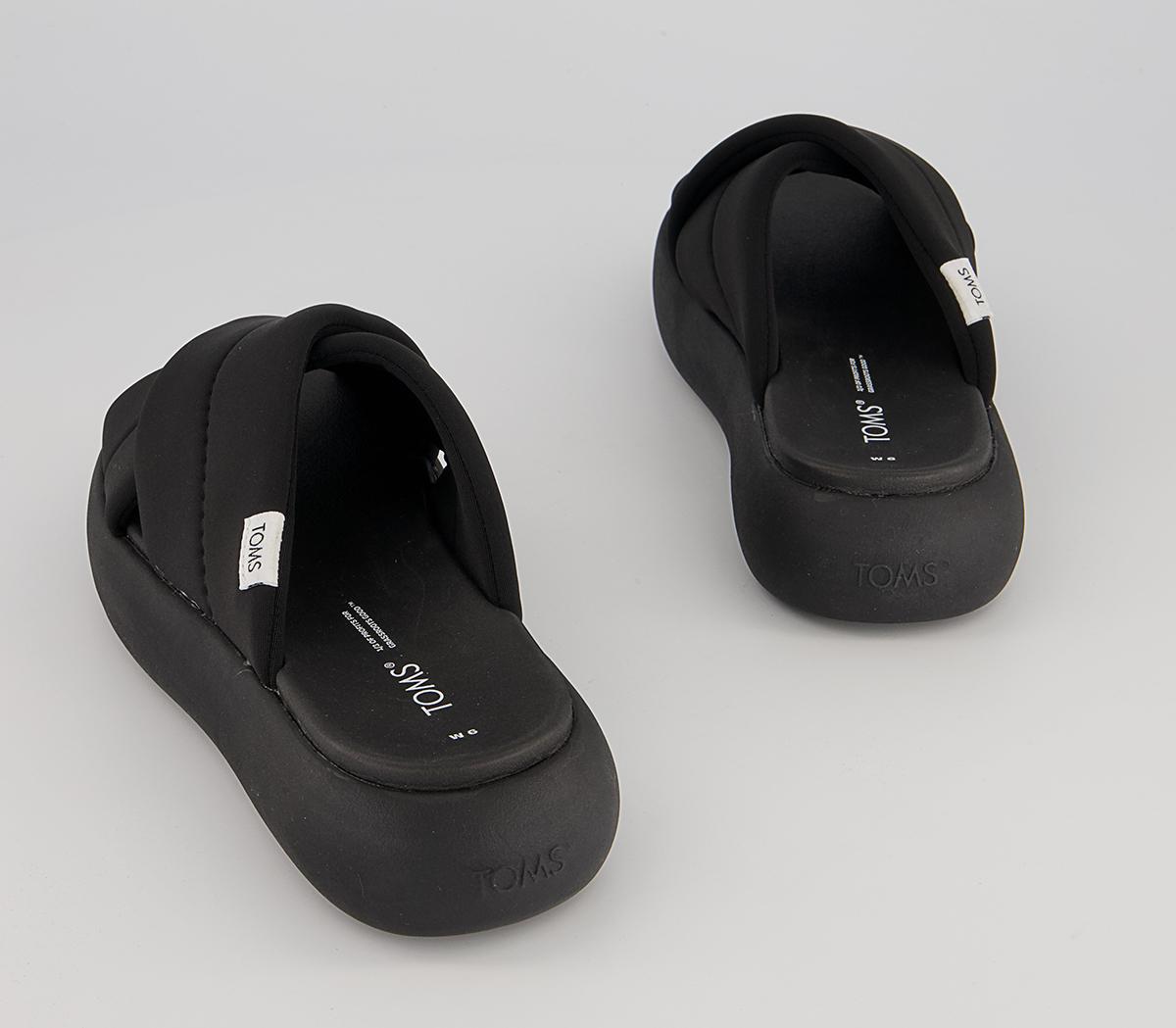 TOMSMallow Crossover SlidesBlack Repreve Jersey