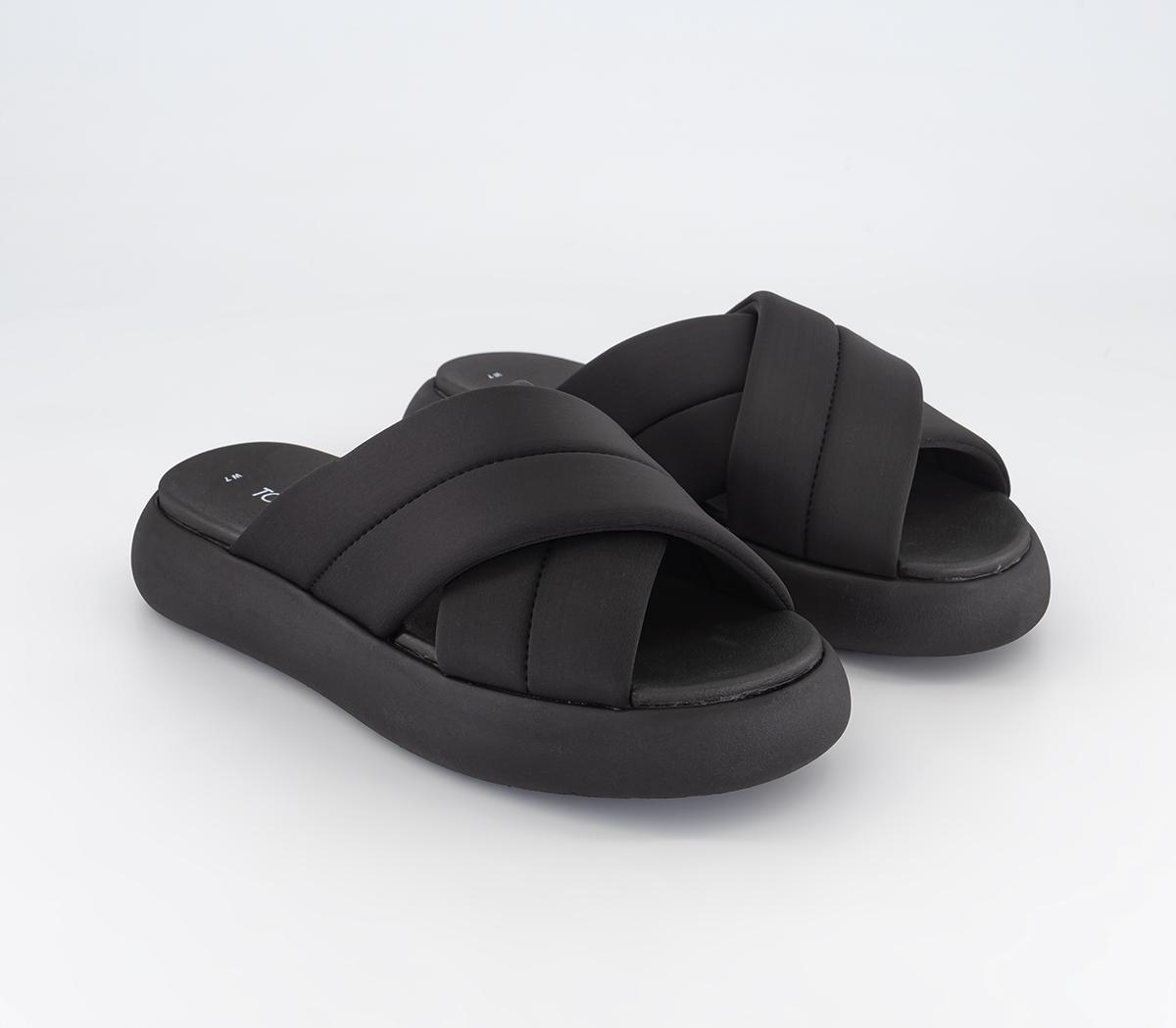 TOMSMallow Crossover SlidesBlack Repreve Jersey