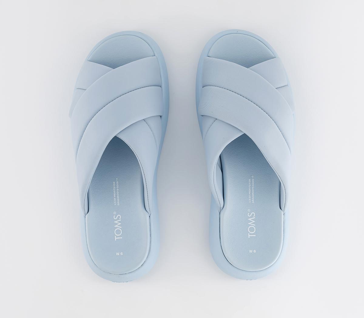 TOMS Mallow Crossover Slides TOMS Mallow Crossover Slides Pastel Blue