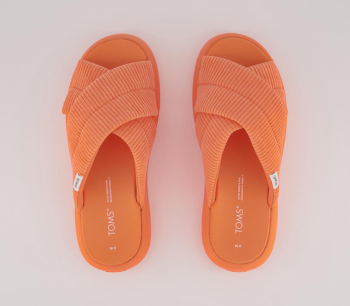 TOMS Mallow Crossover Slides TOMS Mallow Crossover Slides Neon Orange