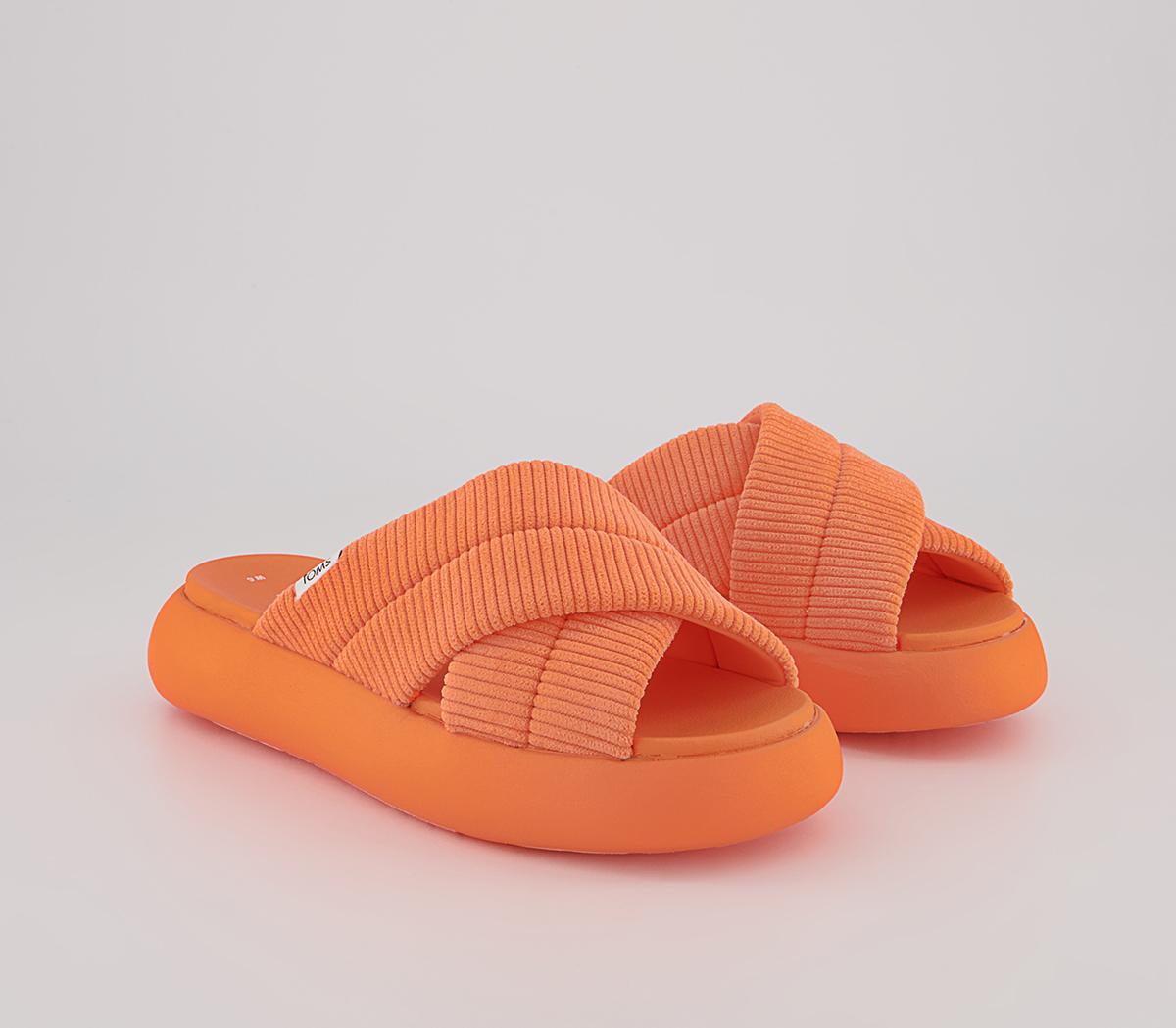 TOMS Mallow Crossover Slides TOMS Mallow Crossover Slides Neon Orange