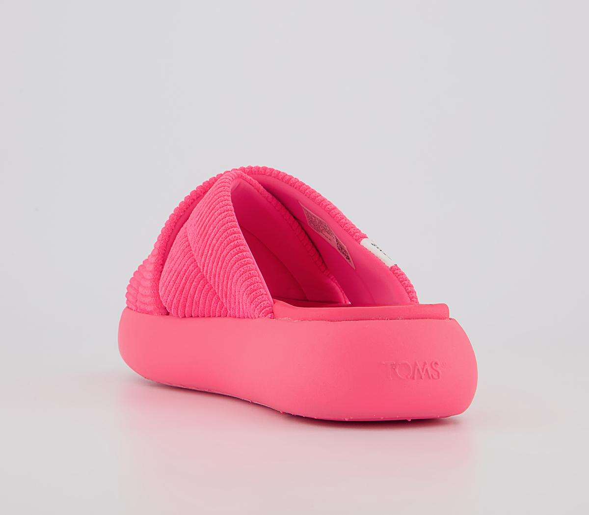 TOMS Mallow Crossover Slides TOMS Mallow Crossover Slides Neon Pink