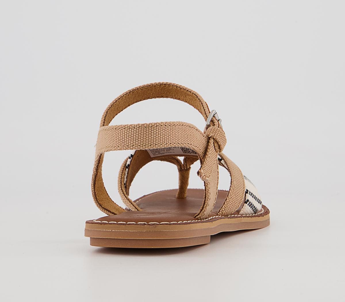 TOMS Lexie Sandals TOMS Lexie Sandals Doe Canvas Global Stripe