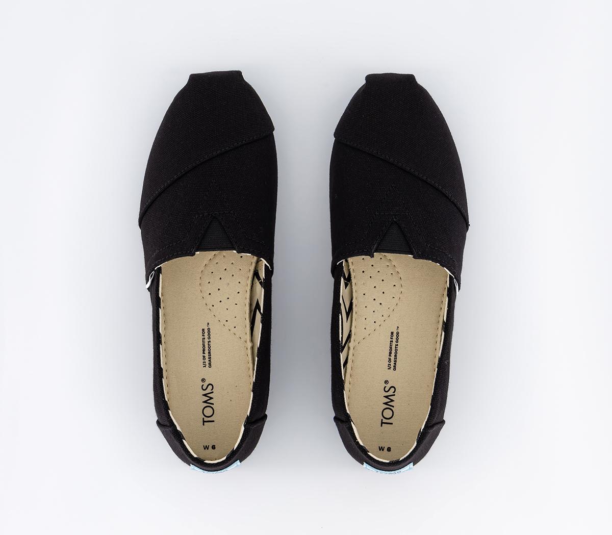 TOMS Alpargata Slip Ons TOMS Alpargata Slip Ons Black Black Recycled