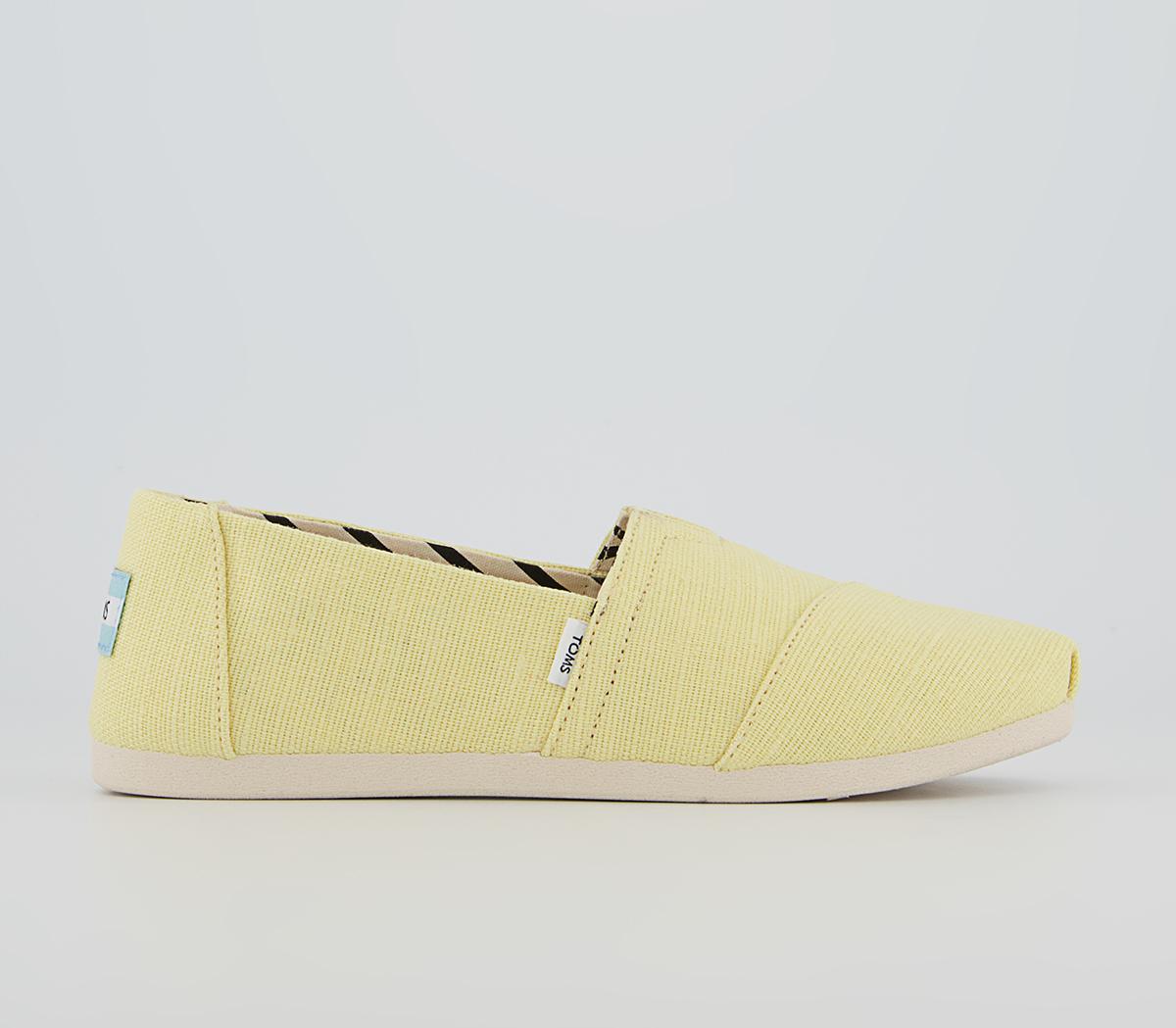 TOMS Alpargata Slip Ons Banana Yellow - Flat Shoes for Women