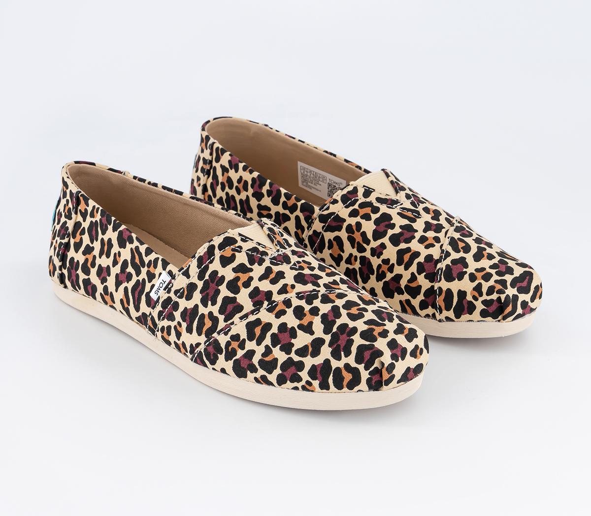 TOMS Alpargata Slip Ons Leopard Animal Print - Flat Shoes for Women