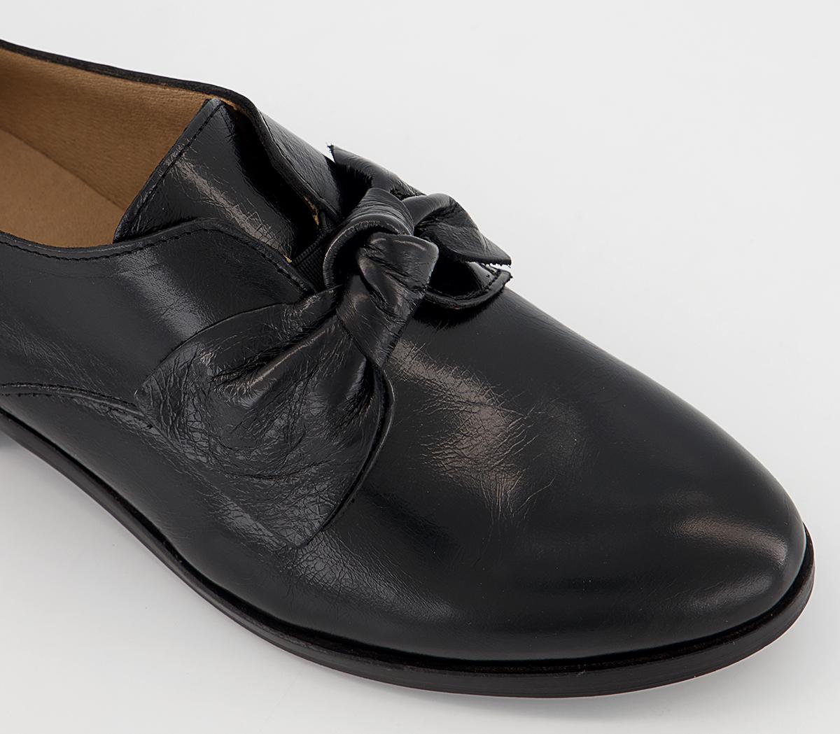 Office Flexing High Vamp Knot Shoes Office Flexing High Vamp Knot Shoes Black Leather