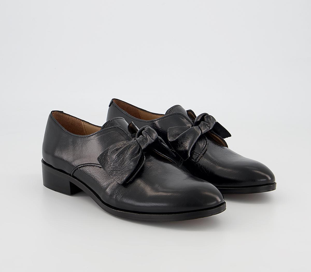 Office Flexing High Vamp Knot Shoes Office Flexing High Vamp Knot Shoes Black Leather