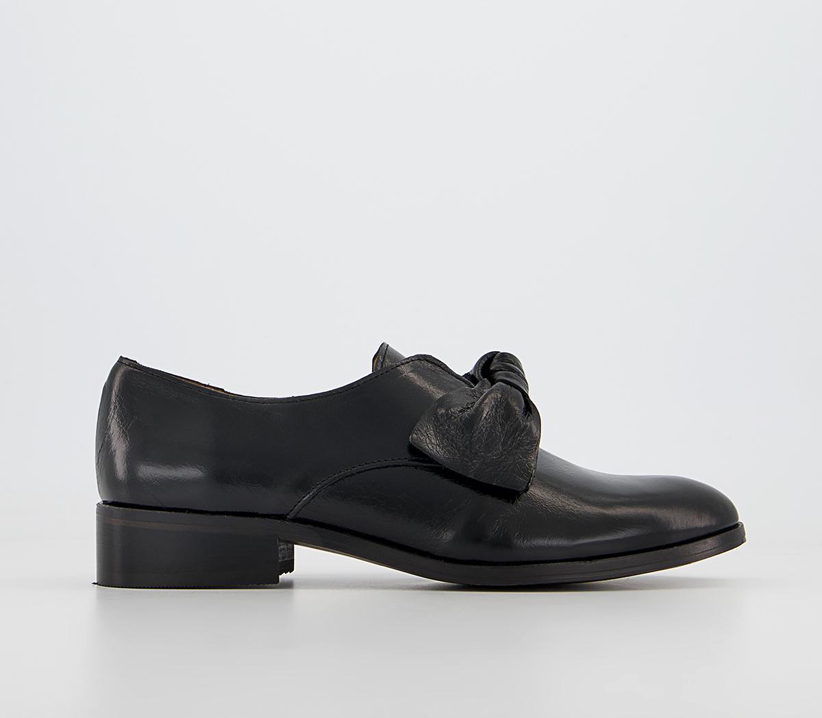 Office Flexing High Vamp Knot Shoes Office Flexing High Vamp Knot Shoes Black Leather