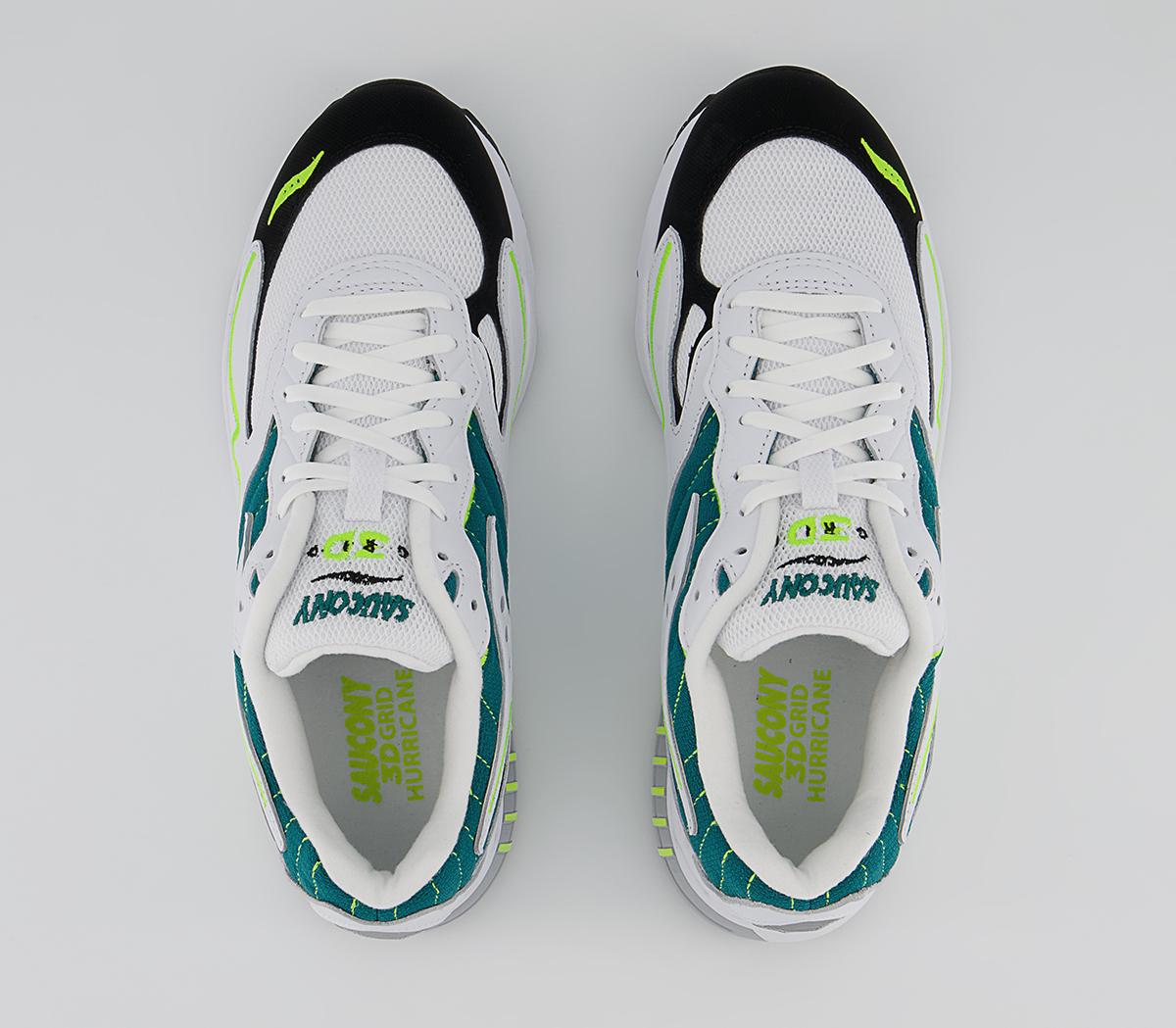 Saucony 3d Grid Hurricane Trainers Saucony 3d Grid Hurricane Trainers White Green