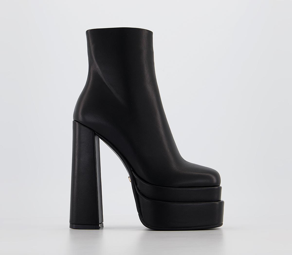 Black platform 2024 shoe boots