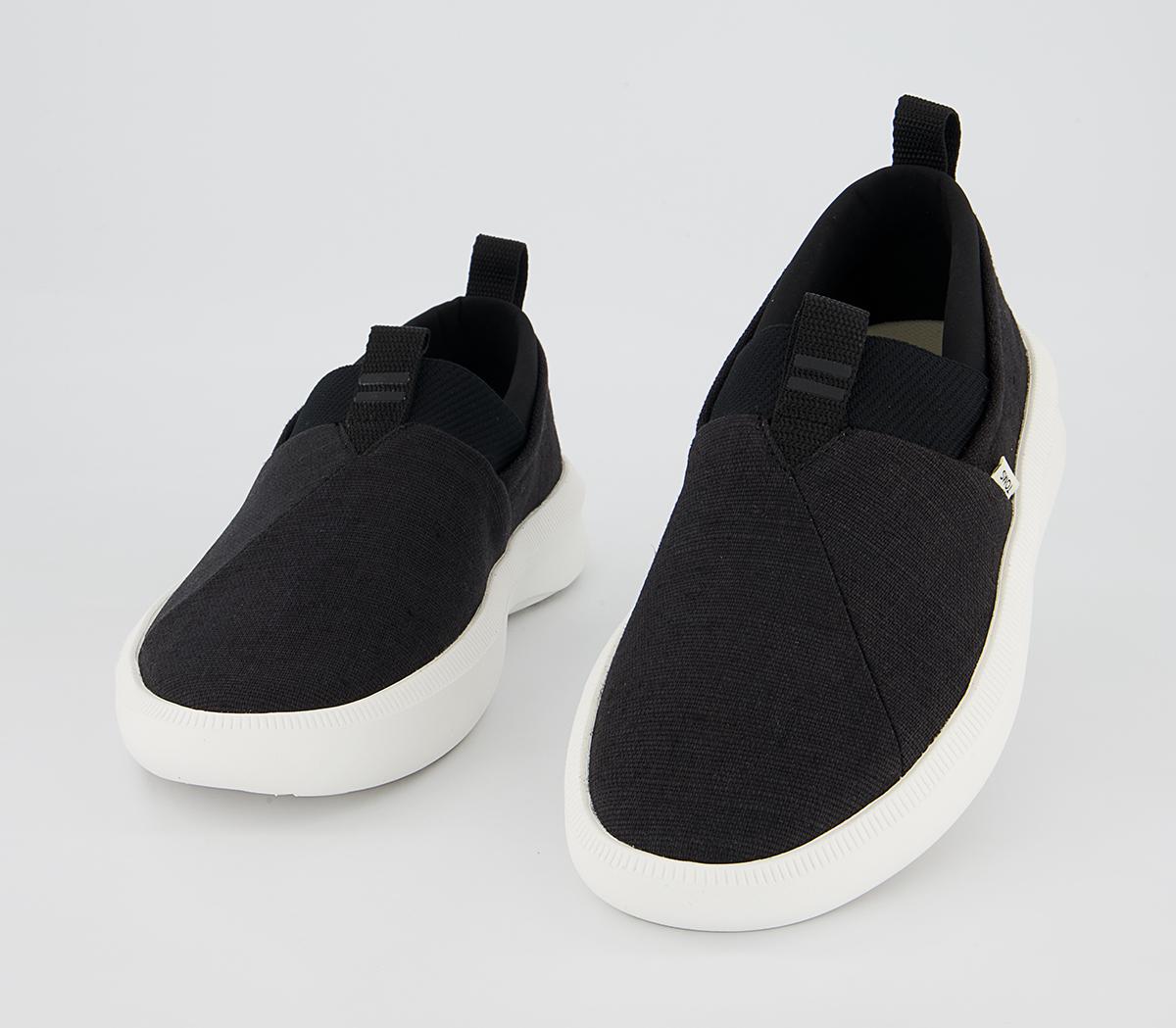 TOMS Alpargata Rover Slip Ons TOMS Alpargata Rover Slip Ons Black Heritage Canvas