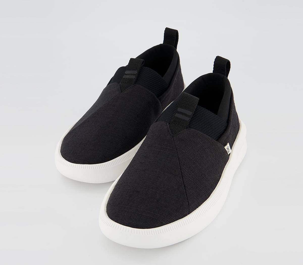 TOMS Alpargata Rover Slip Ons TOMS Alpargata Rover Slip Ons Black Heritage Canvas