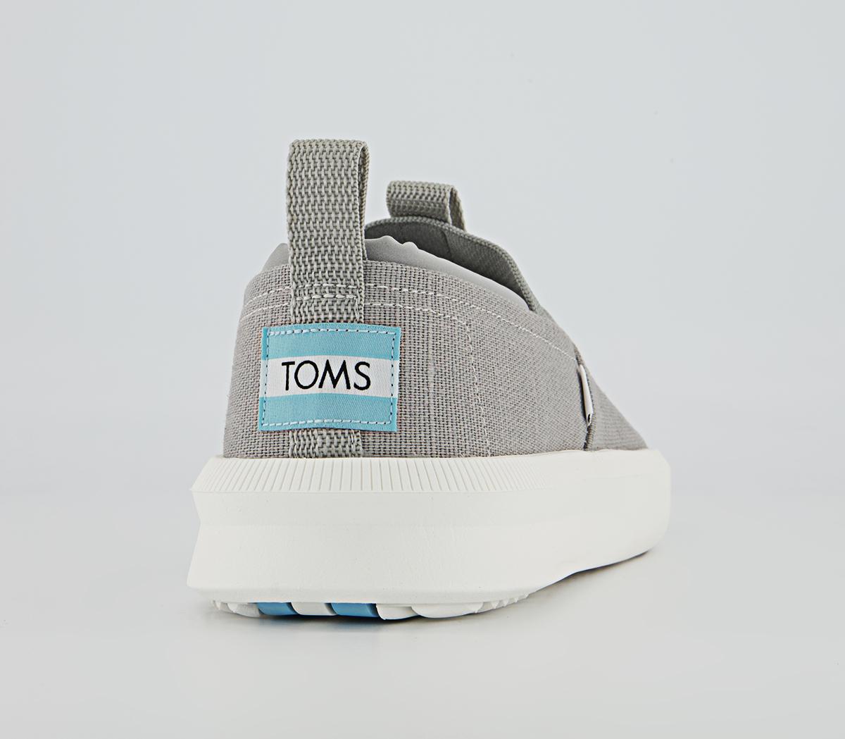 TOMS Alpargata Rover Slip Ons TOMS Alpargata Rover Slip Ons Drizzle Grey Heritage Canvas