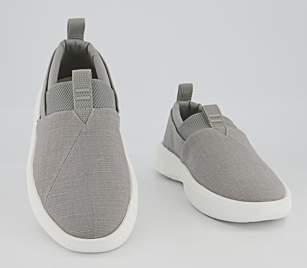 TOMS Alpargata Rover Slip Ons TOMS Alpargata Rover Slip Ons Drizzle Grey Heritage Canvas