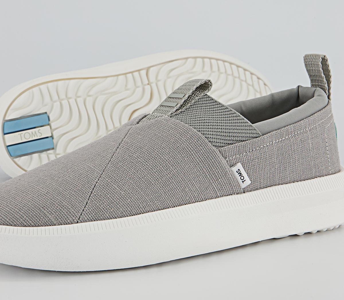 TOMS Alpargata Rover Slip Ons TOMS Alpargata Rover Slip Ons Drizzle Grey Heritage Canvas