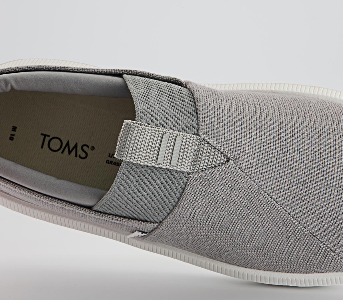 TOMS Alpargata Rover Slip Ons TOMS Alpargata Rover Slip Ons Drizzle Grey Heritage Canvas