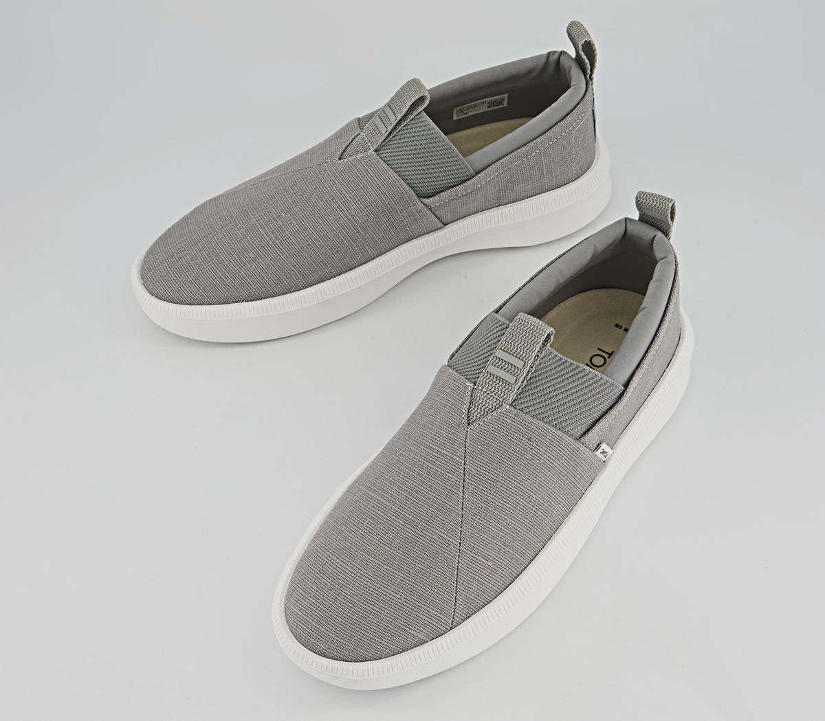 TOMS Alpargata Rover Slip Ons TOMS Alpargata Rover Slip Ons Drizzle Grey Heritage Canvas