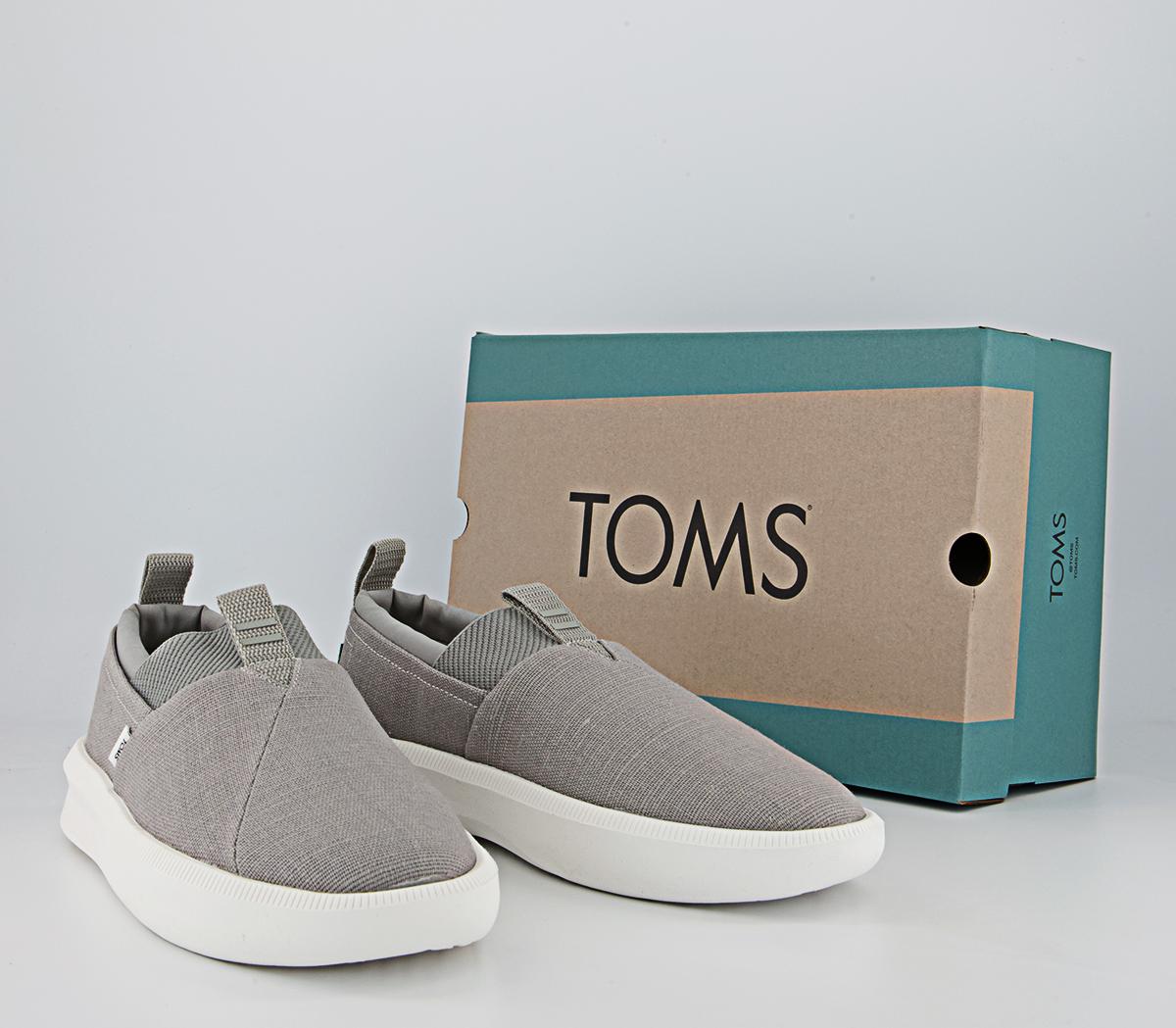 TOMS Alpargata Rover Slip Ons TOMS Alpargata Rover Slip Ons Drizzle Grey Heritage Canvas